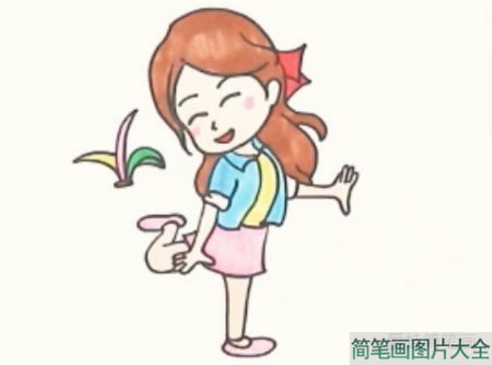 小女孩踢毽子简笔画怎么画  第5张