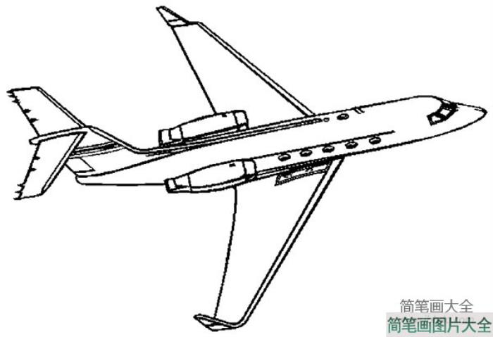 飞机简笔画_航空飞机简笔画图片  第1张