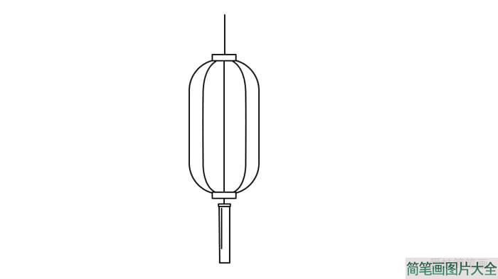 长灯笼简笔画  第3张