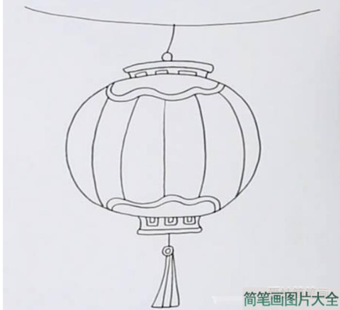 彩色灯笼简笔画  第3张