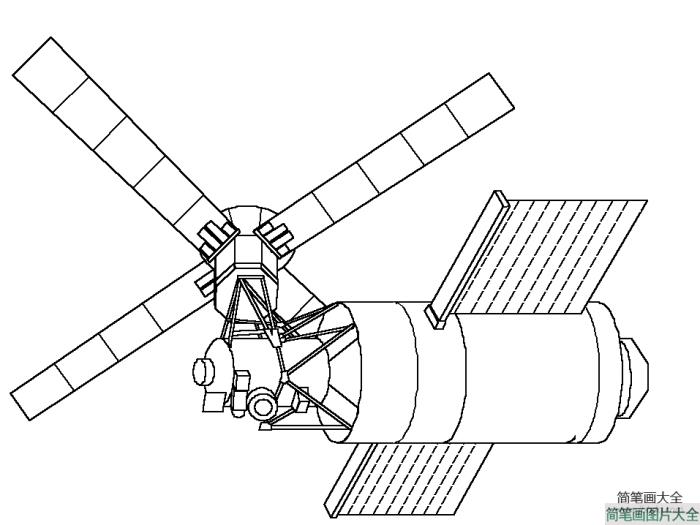 卫星简笔画图片