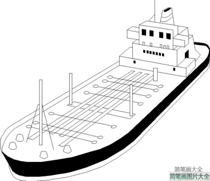 航空母舰简笔画图片