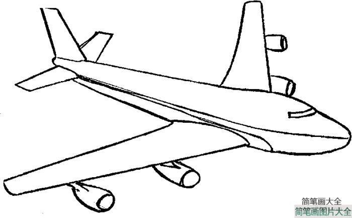 客运飞机简笔画  第2张