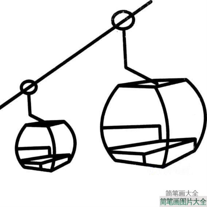 缆车简笔画  第1张