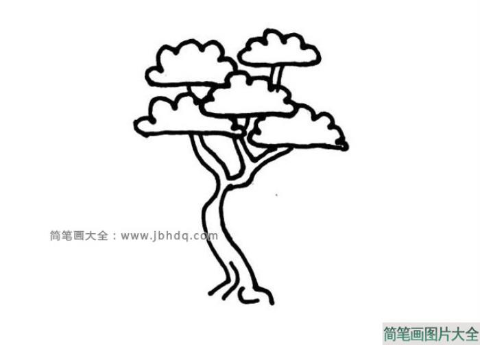 五张简单的大树简笔画  第4张