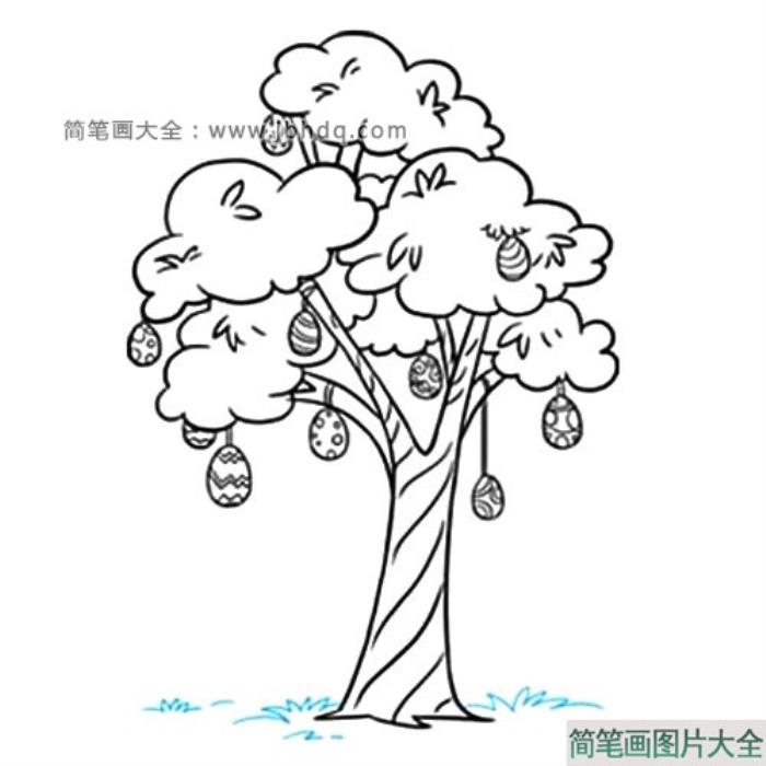 如何画复活节彩蛋树  第9张