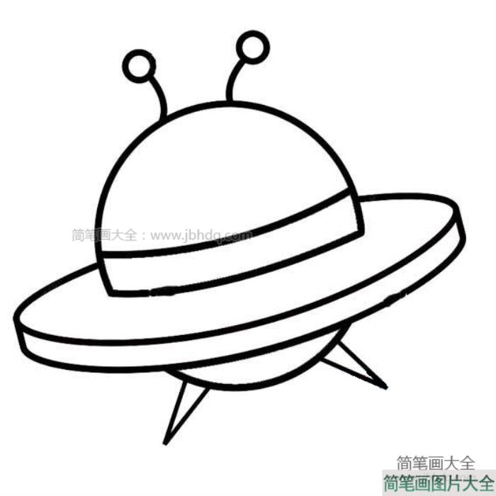 外星飞船简笔画图片