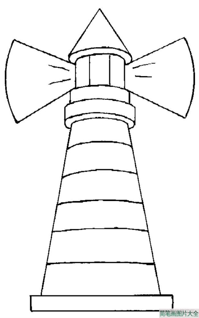 灯塔简笔画图片大全  第2张