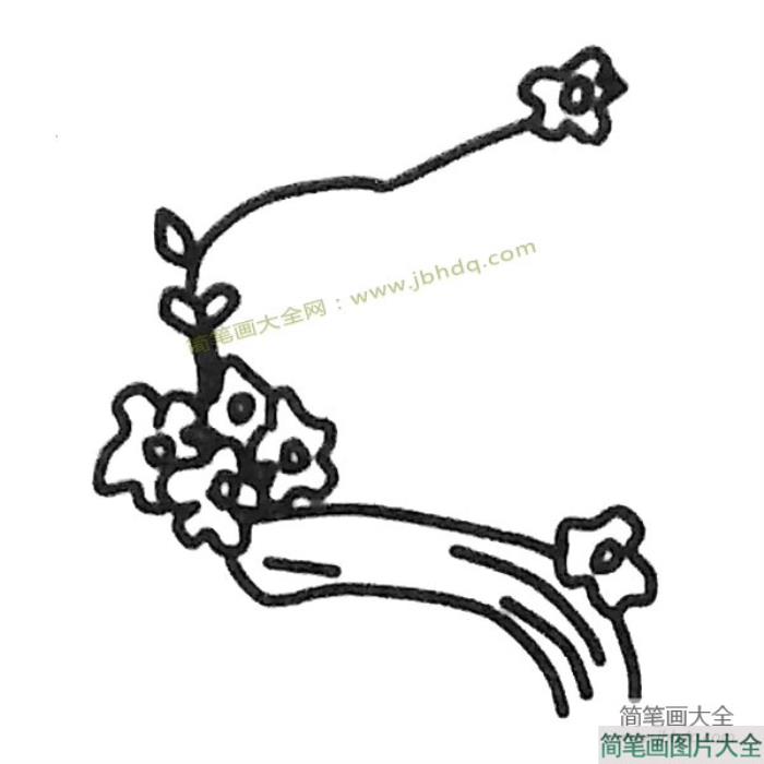 儿童简笔画大全_梅花简笔画教程  第3张