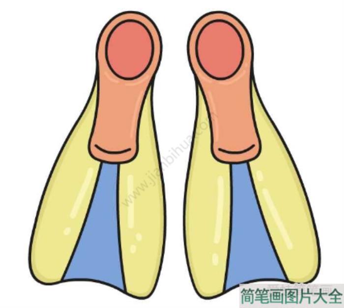 脚蹼简笔画简单  第5张