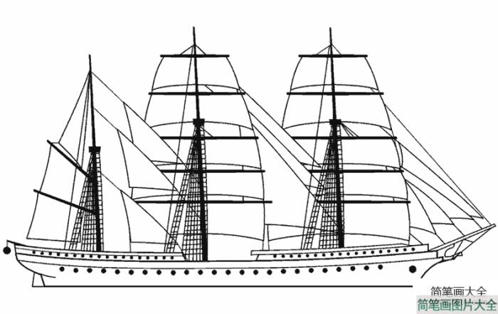 轮船简笔画