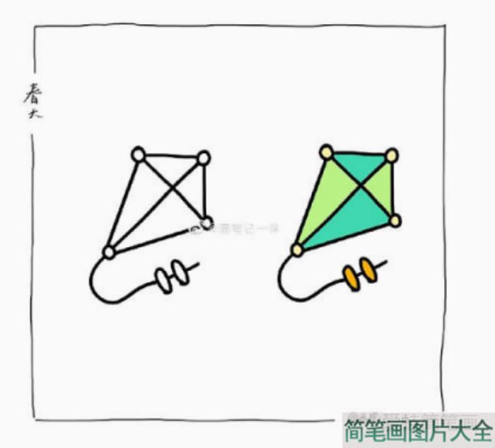 风筝简笔画