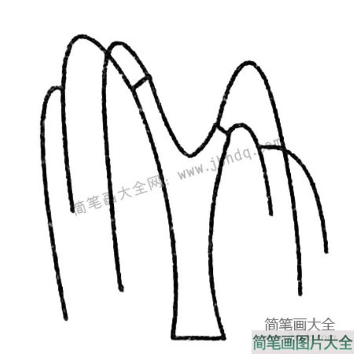 柳树简笔画大全及画法步骤  第3张