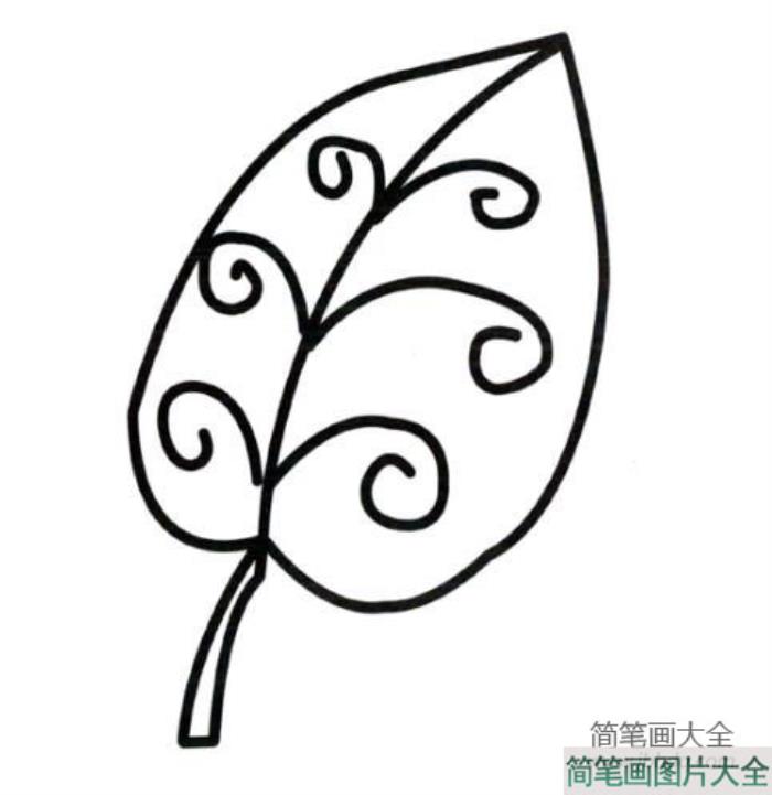 一片树叶的画法  第2张