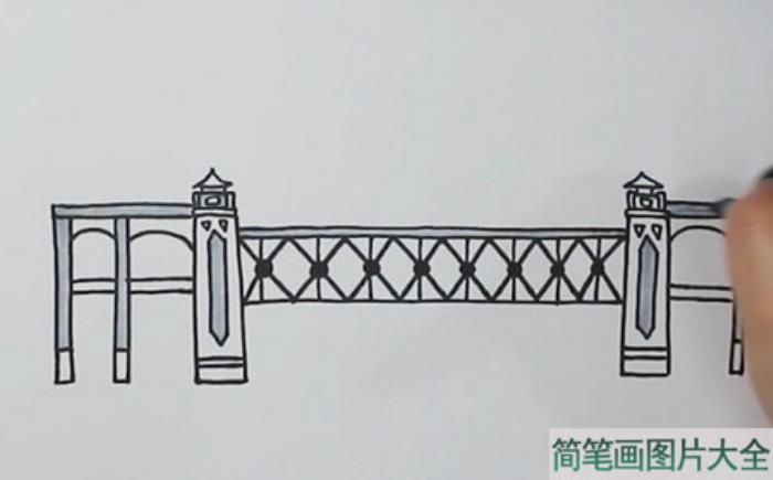 武汉长江大桥简笔画  第3张