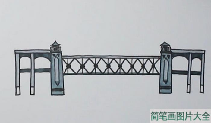 武汉长江大桥简笔画  第4张