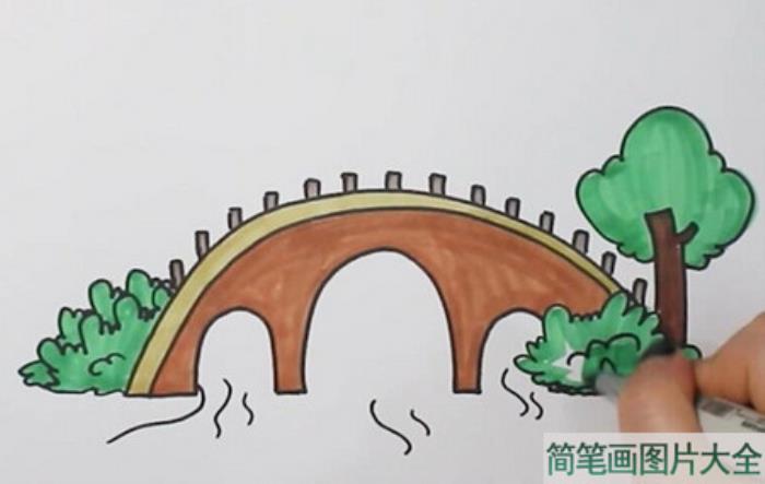 小桥简笔画  第3张