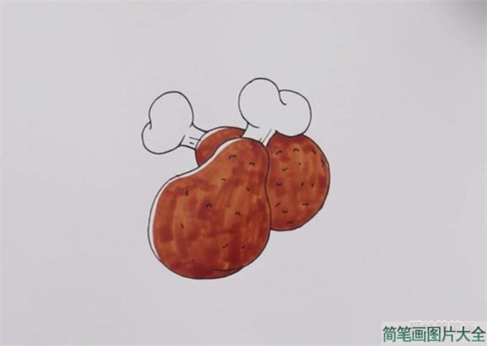 鸡腿简笔画  第3张