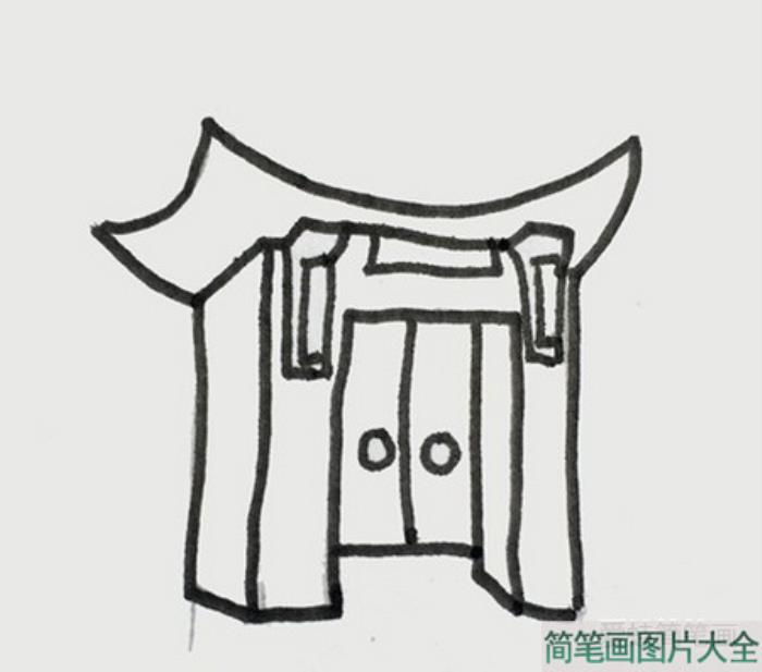 古代的房子简笔画  第2张