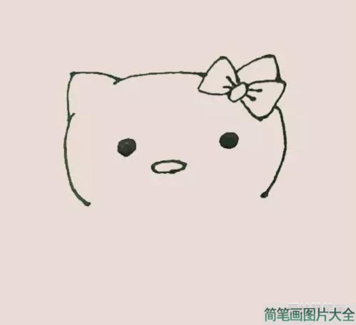 Hello_kitty简笔画  第4张