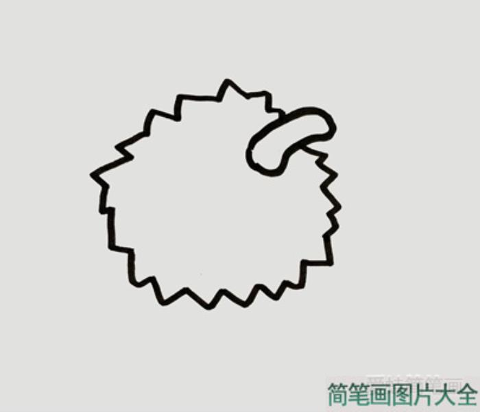 榴莲简笔画  第1张