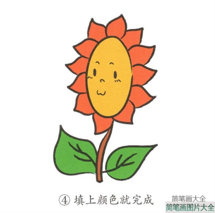 幼儿简笔画_向日葵  第4张