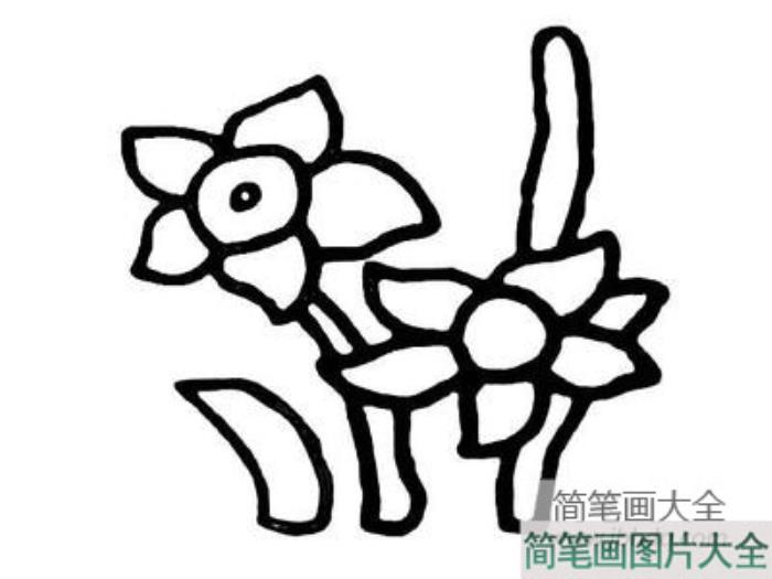 幼儿花朵简笔画图片_幼儿黑白简笔画花朵  第1张