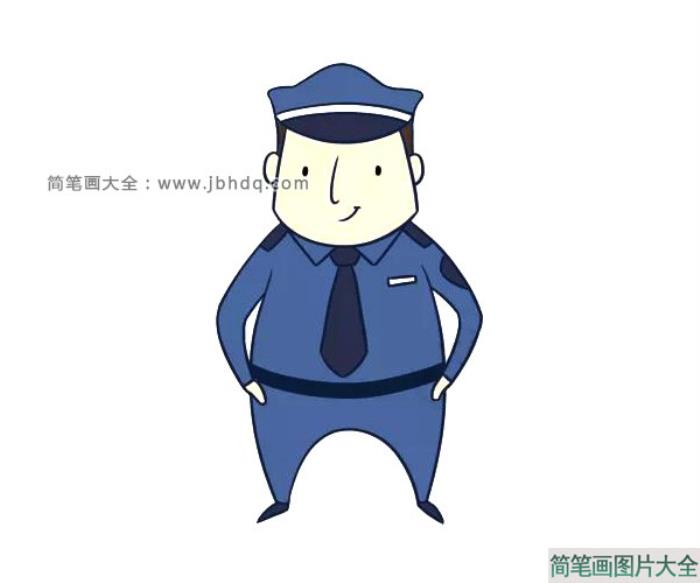 三张警察简笔画图片  第3张