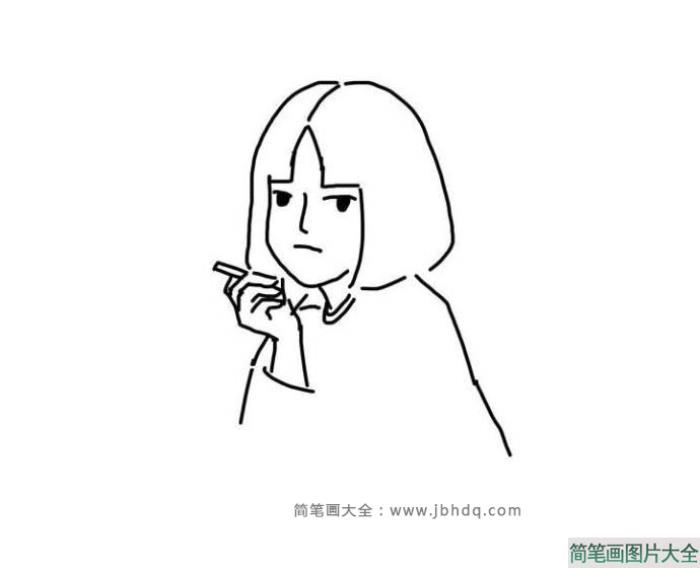 9张漂亮的女孩简笔画图片  第3张