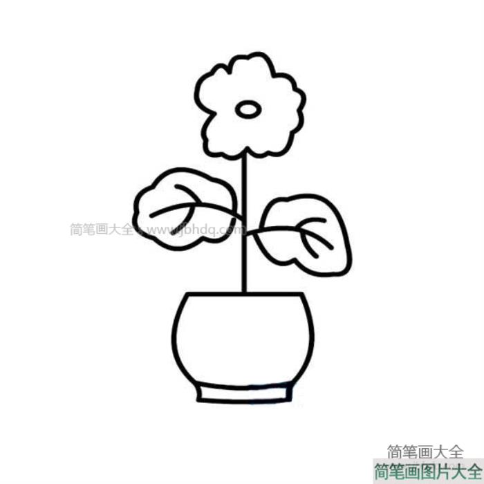 好看的小花盆简笔画