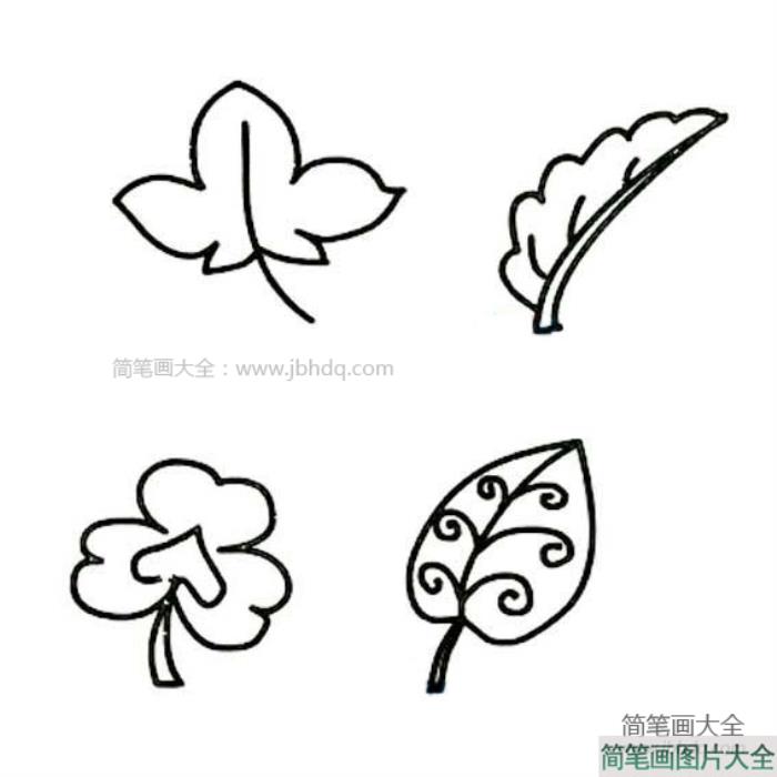 小树叶简笔画图片