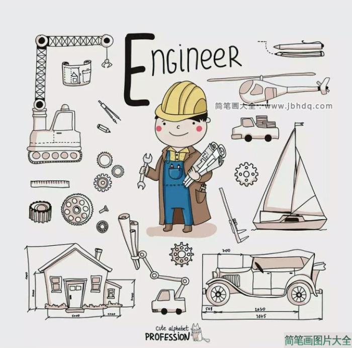 工程师简笔画  第1张