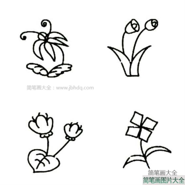 小花儿简笔画图片  第1张