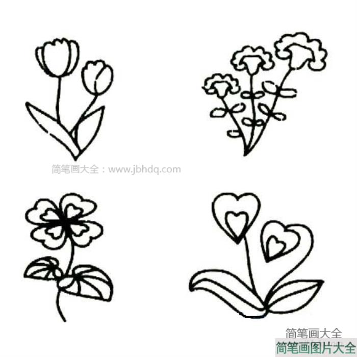 小花儿简笔画图片  第2张