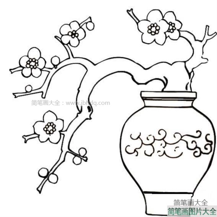 花瓶里的梅花