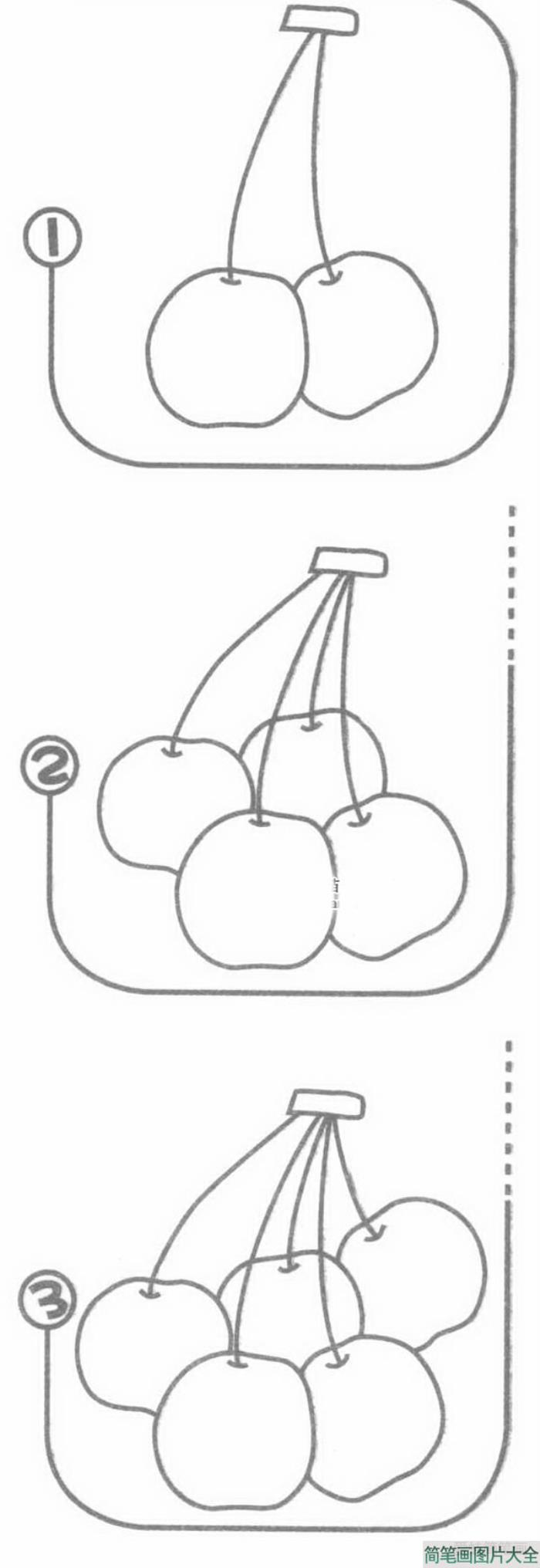 樱桃简笔画  第1张