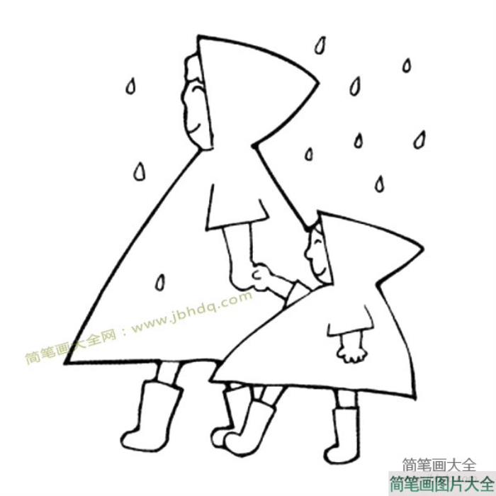 我和妈妈在雨中