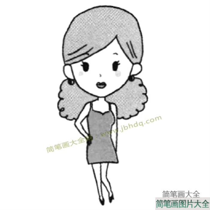 形形色色的人物女青年简笔画教程  第4张