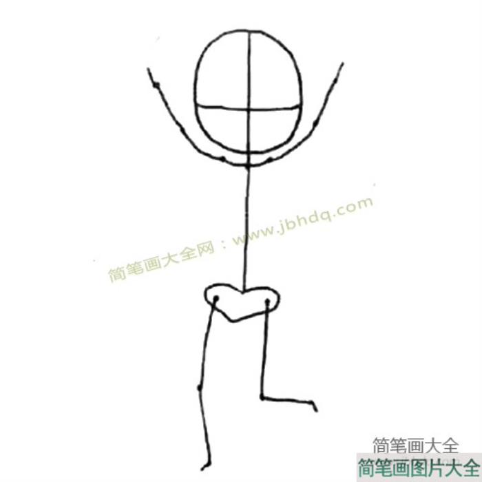 各种人物动作简笔画_跳跃