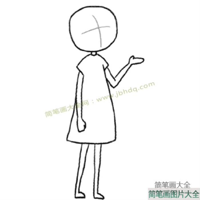 各种人物动作简笔画_抬手  第2张