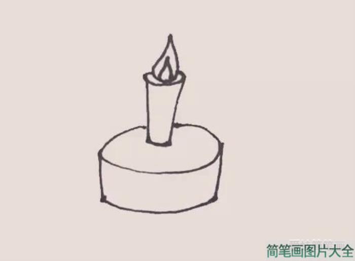 生日蛋糕简笔画  第3张