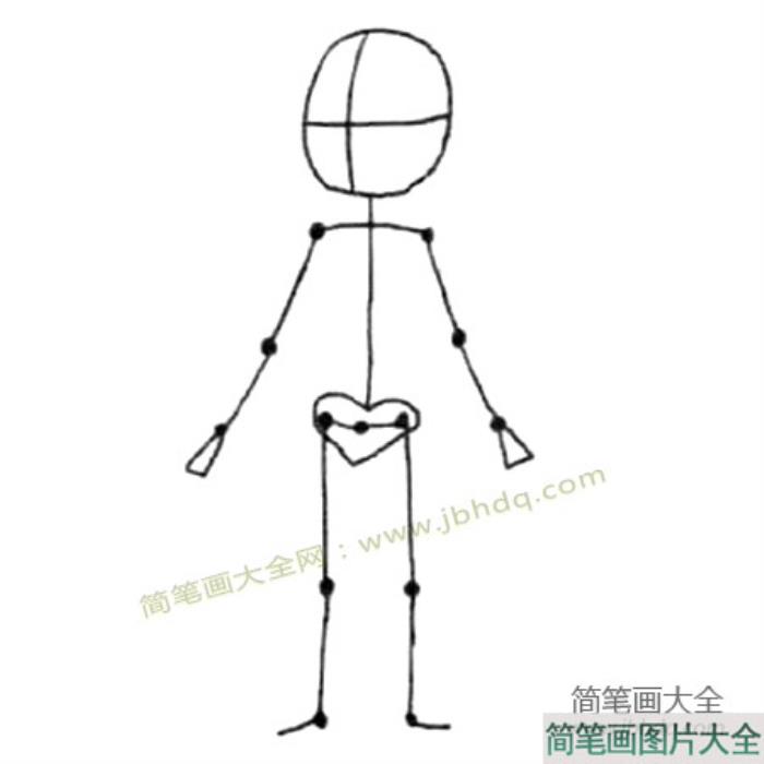 各种动作人物简笔画_站立