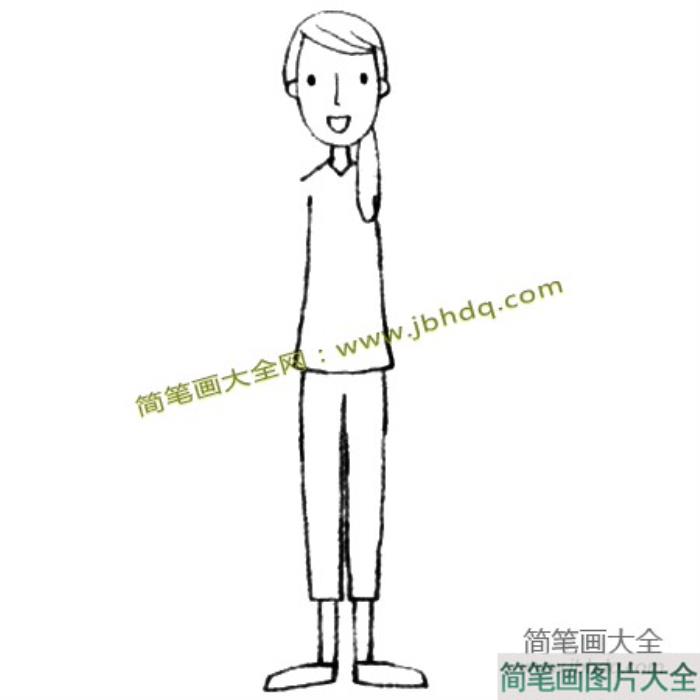 精力充沛的妈妈简笔画  第3张