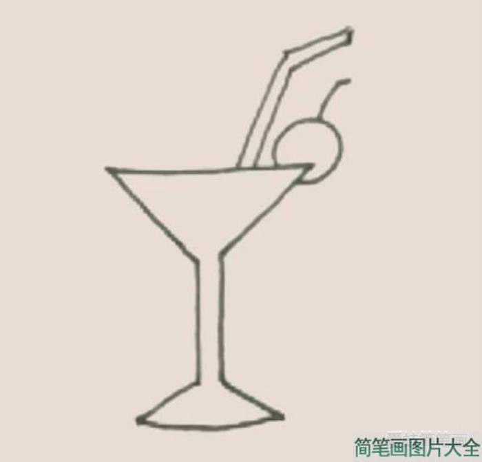 鸡尾酒简笔画  第4张