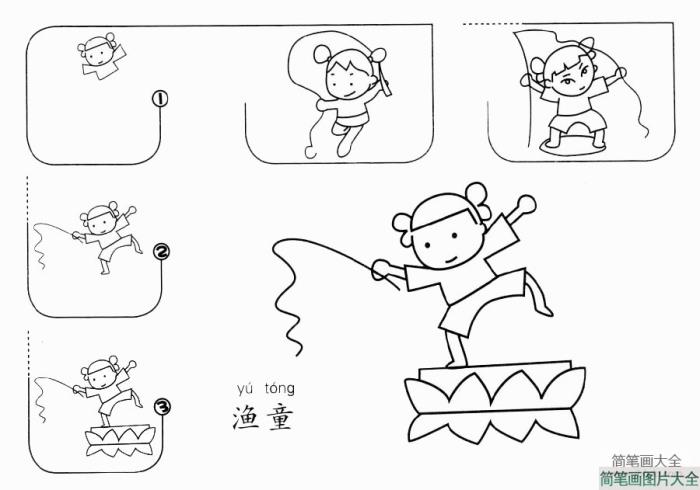 渔童怎么画  第1张