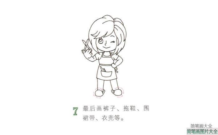 美发师简笔画  第7张