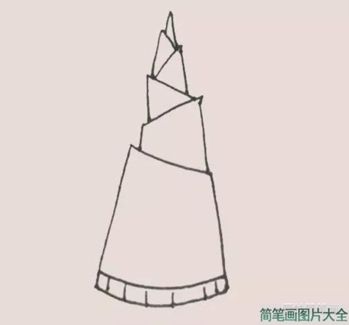 卡通版竹笋简笔画  第4张