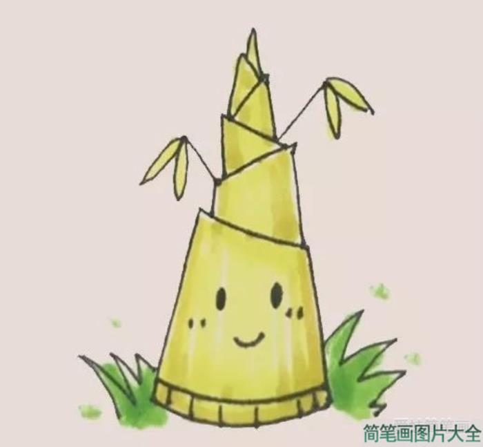 卡通版竹笋简笔画  第8张