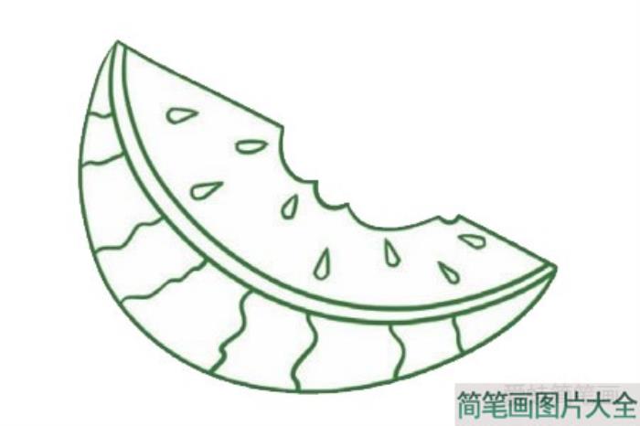 西瓜简笔画画法  第3张