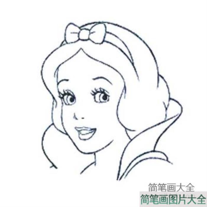 白雪公主卡通简笔画_白雪公主简笔画大全  第5张